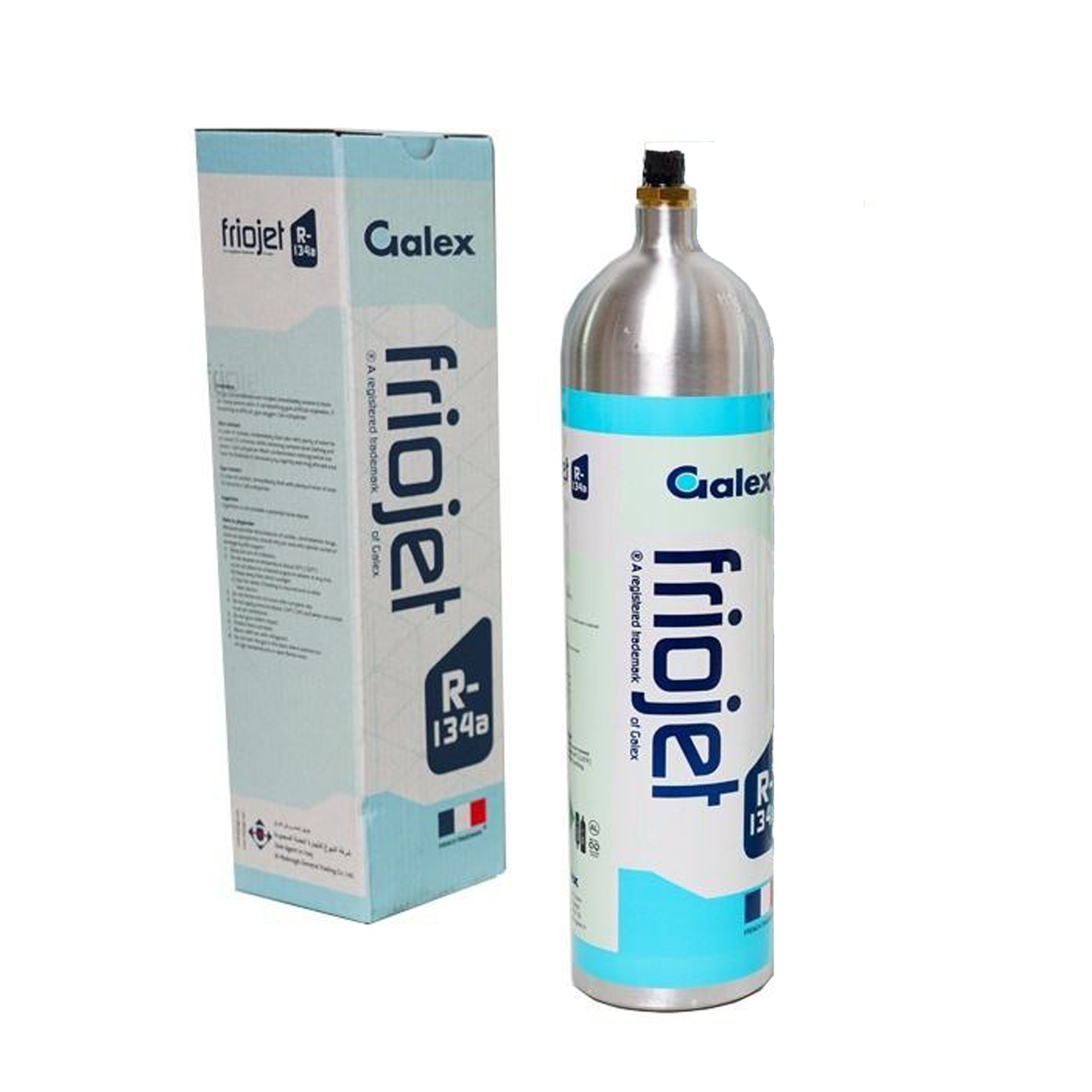 Friojet R-134a refrigerant gas, small aluminum cylinder