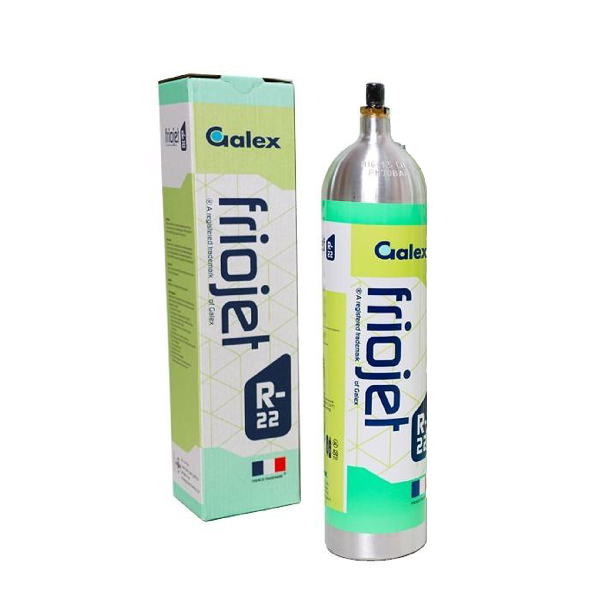 Friojet R-22 refrigerant gas, small aluminum cylinder