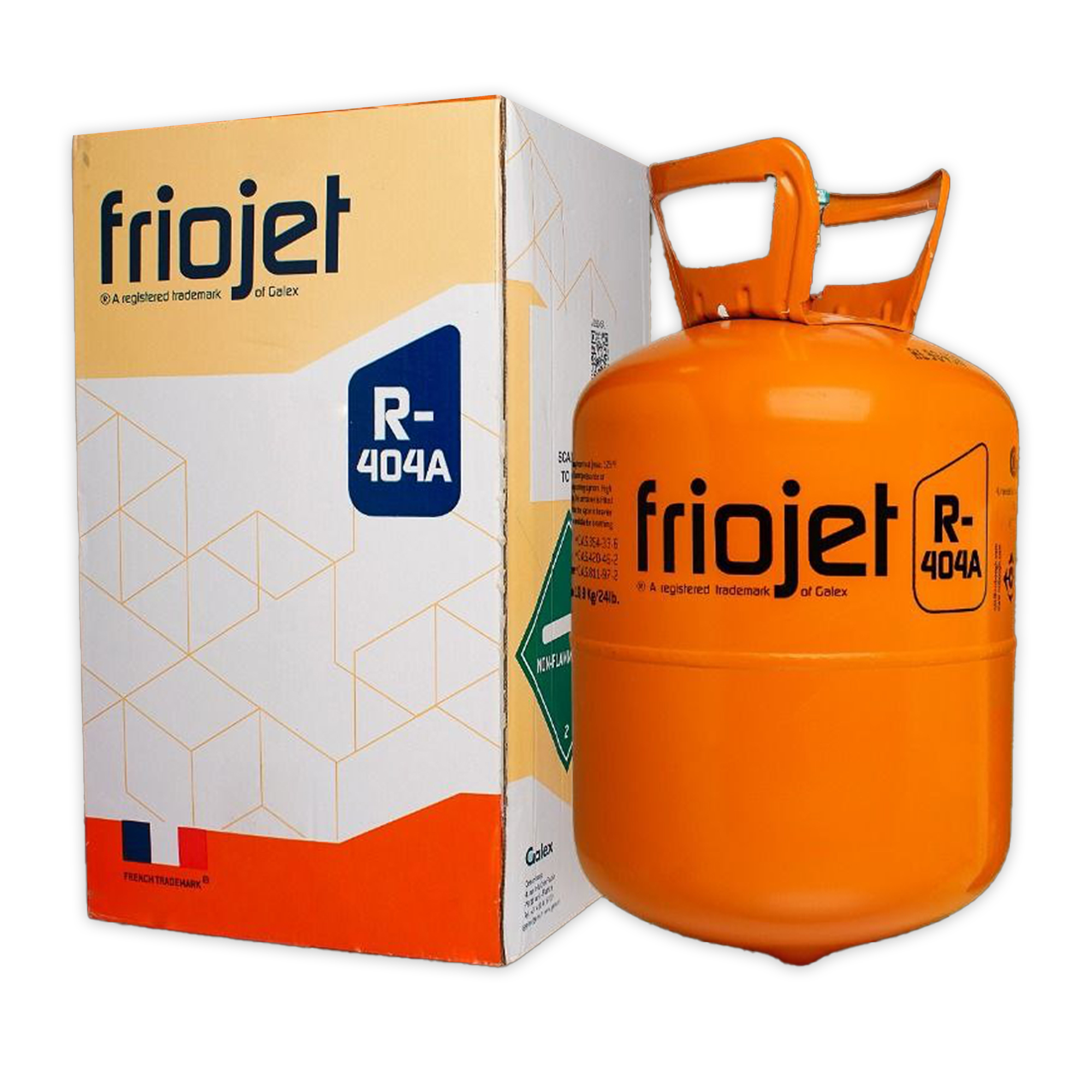 Friojet R-404A refrigerant gas, 10.9 kg bulk cylinder