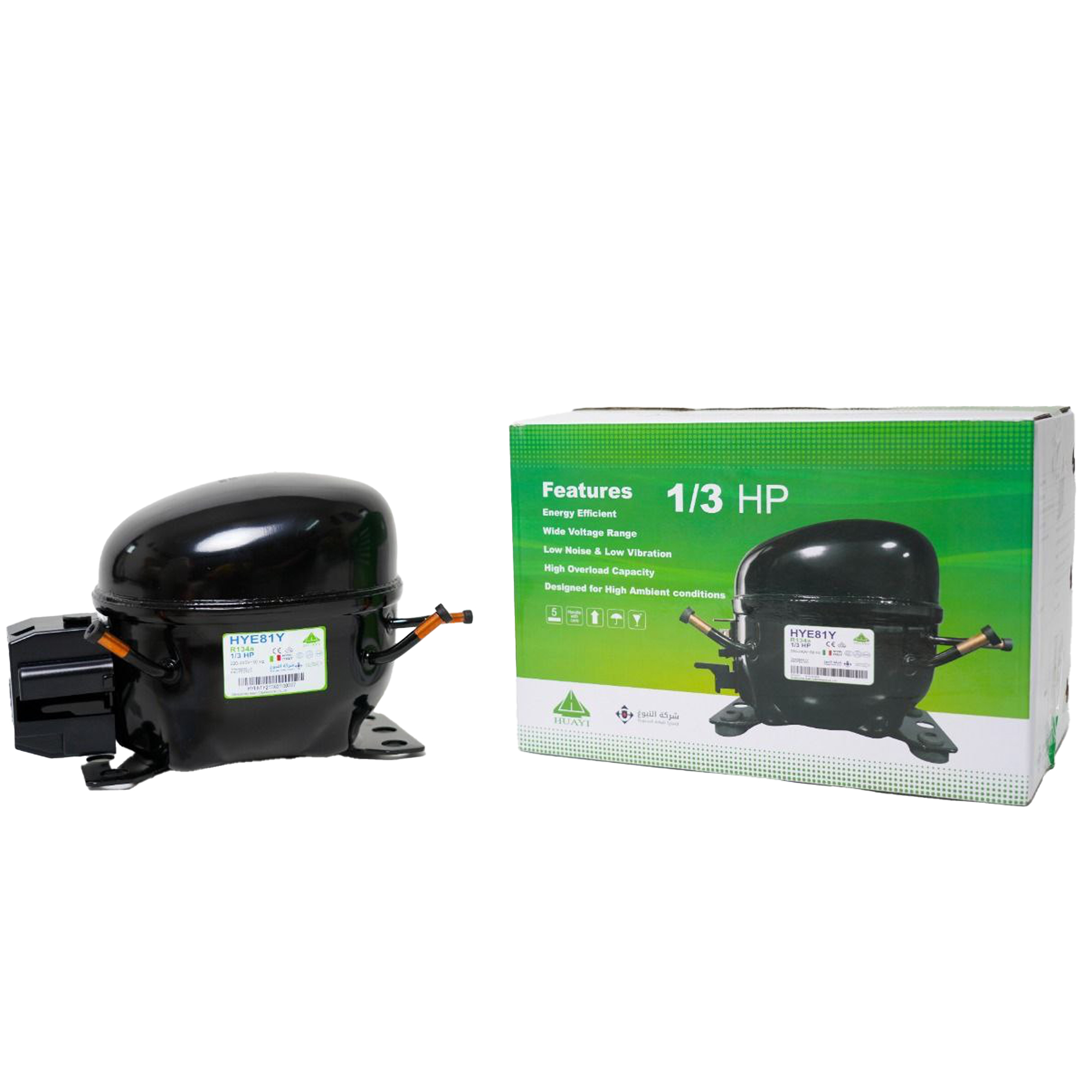Huayi HYE81Y Hermetic Compressor — 1/3 HP (R134a)