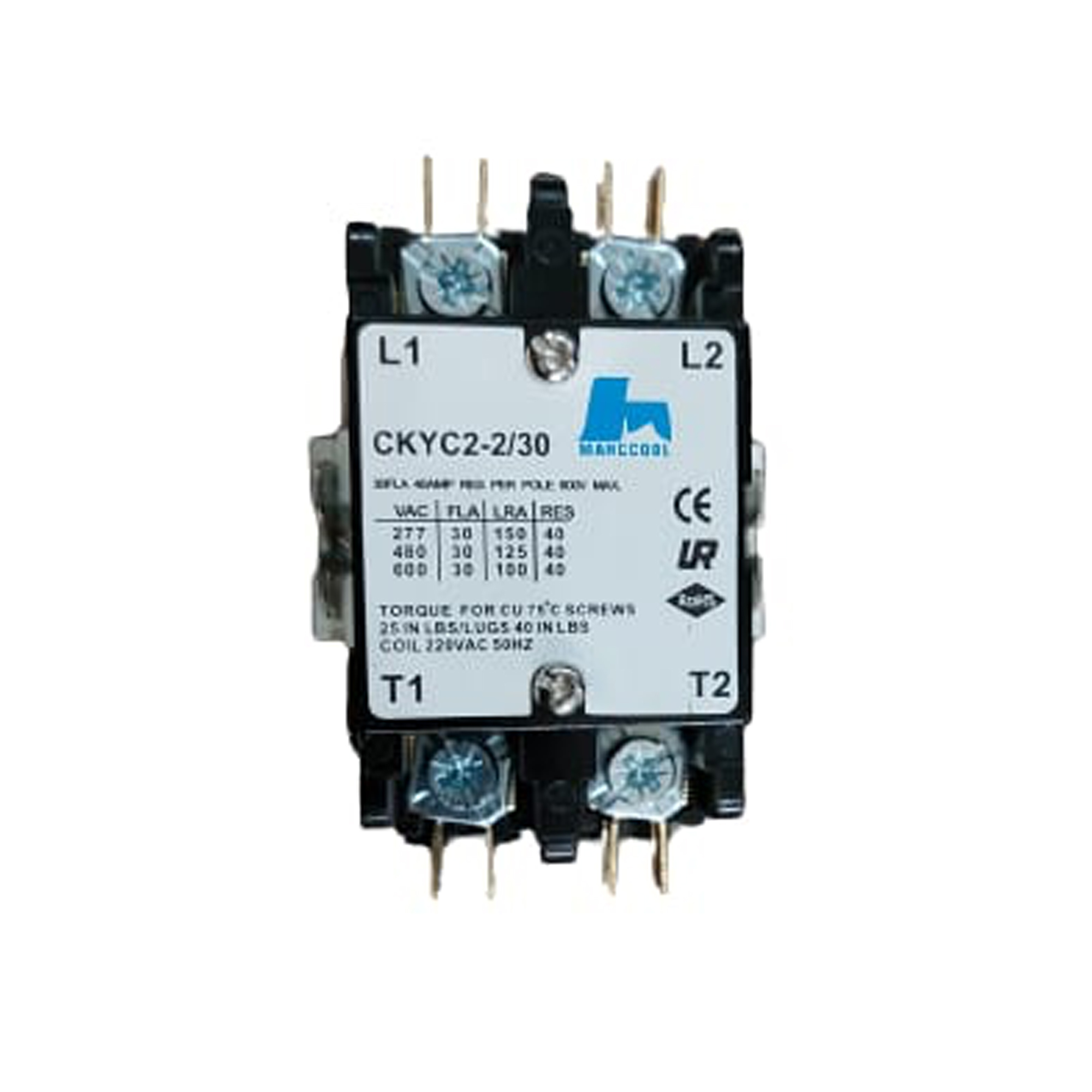 Single-phase contactor 30A, CKYC2-2/30
