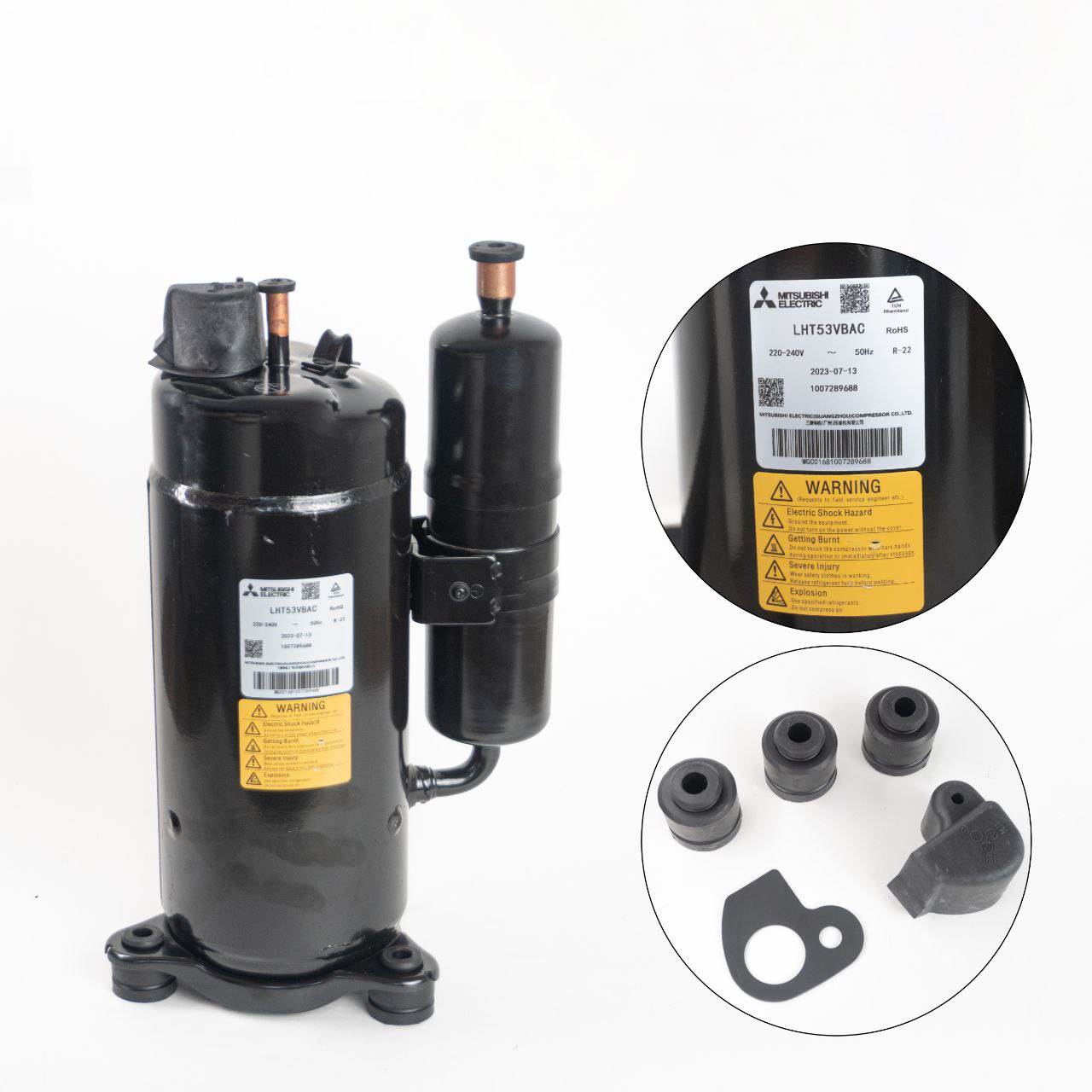 Rotary compressor, R-22 -- Mitsubishi Electric LHT53VBAC