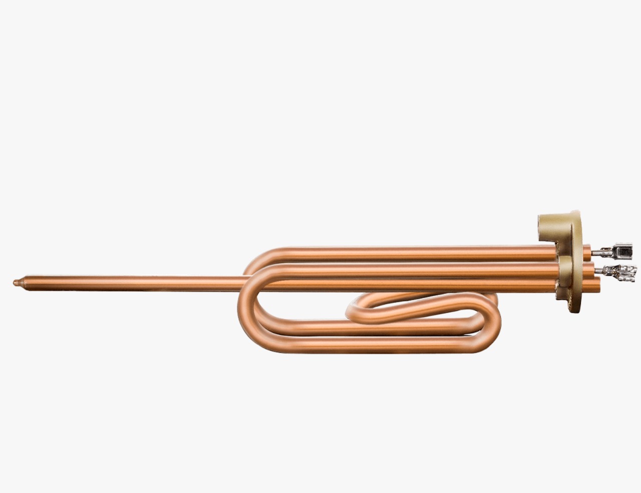 Flange-type immersion heating element (coiled)