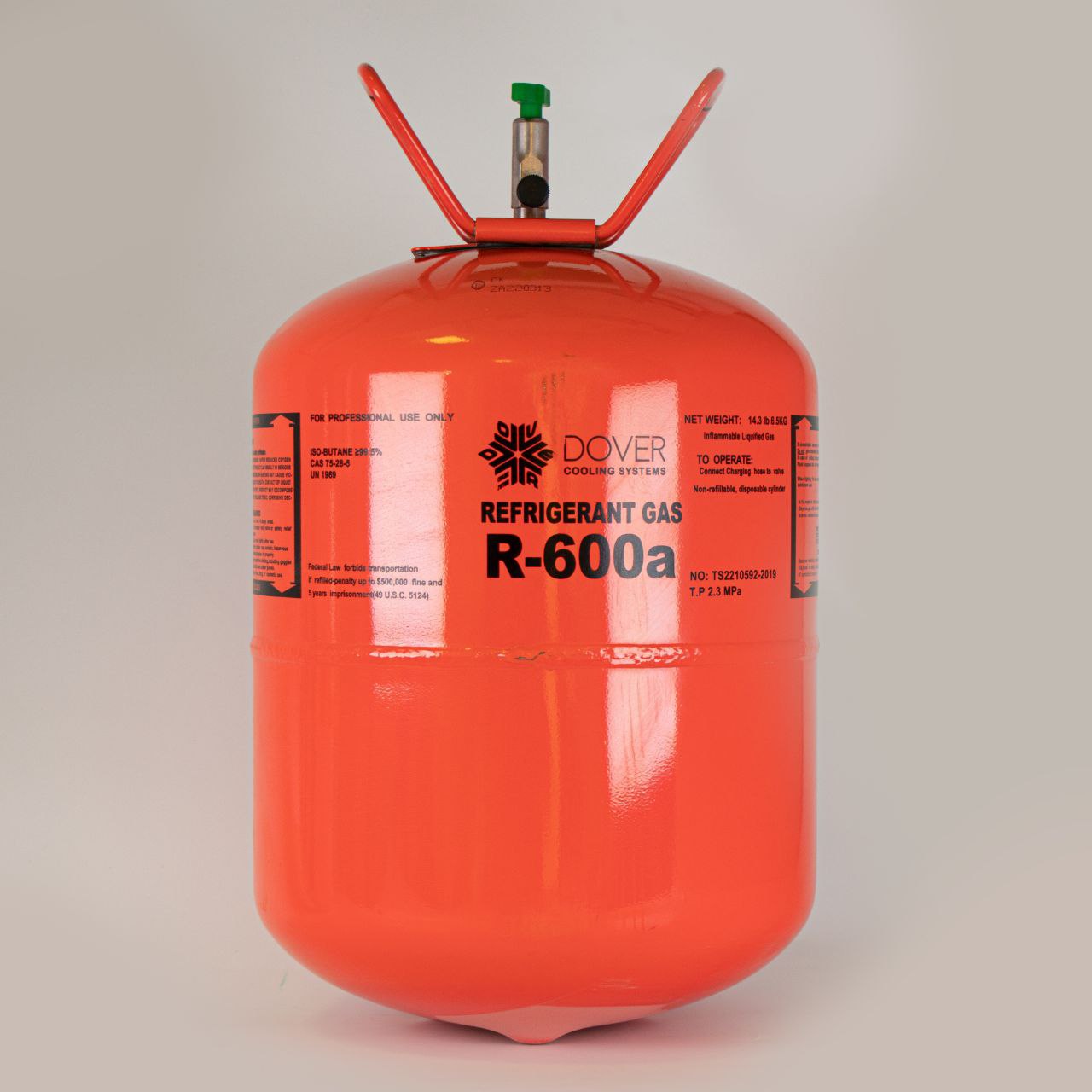Dover R-600a Refrigerant Gas (6.5kg Cylinder)