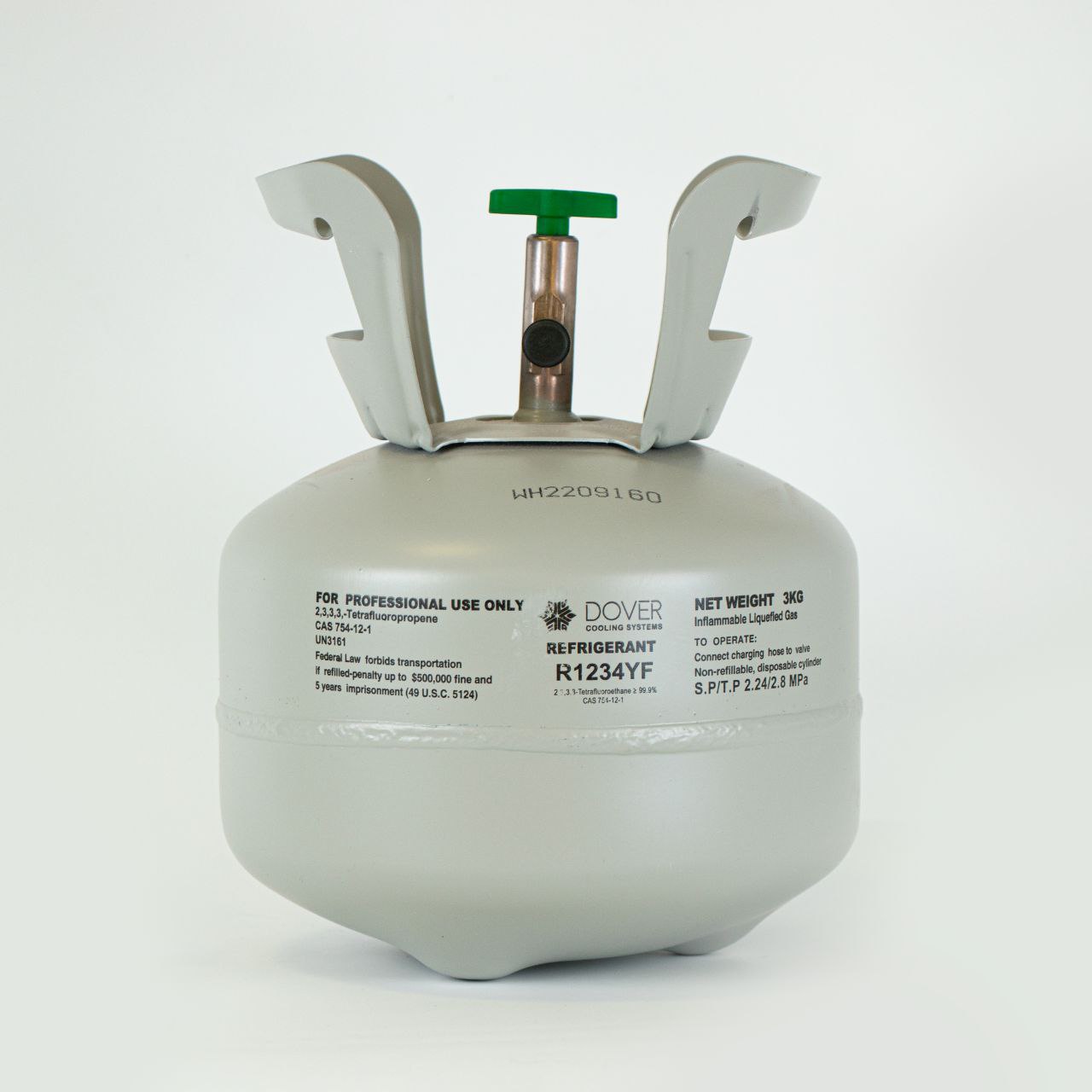 Dover R1234YF Refrigerant Gas (3kg Cylinder)
